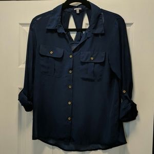 Navy blue blouse